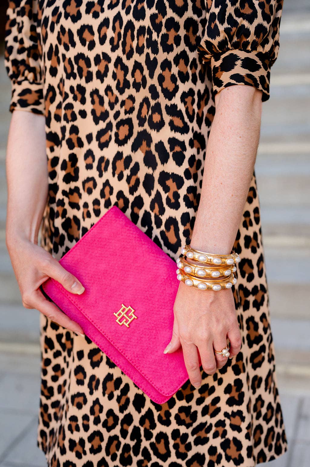 Caroline Hill - Wholesale Bangle Bracelet - Harriette Pearl Bracelet Gold2