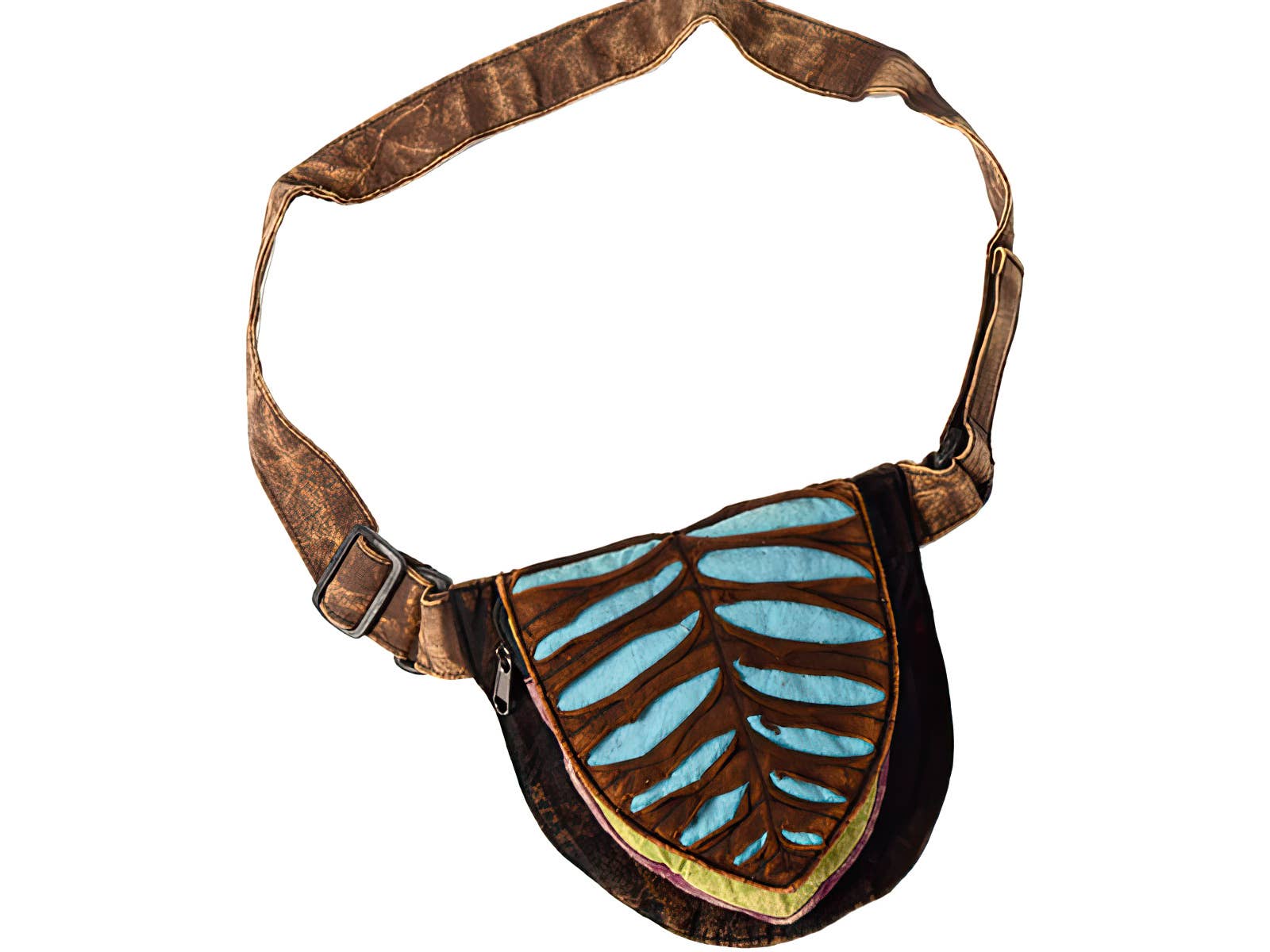 Gypsy Rose - Wholesale Belt bag – Women’s - Leaf Ripple Hip Rider Stonewashed Bag