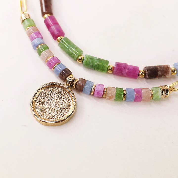 ÉMOLO - Wholesale Choker/Collar - Smooth ROUN natural stone necklace1