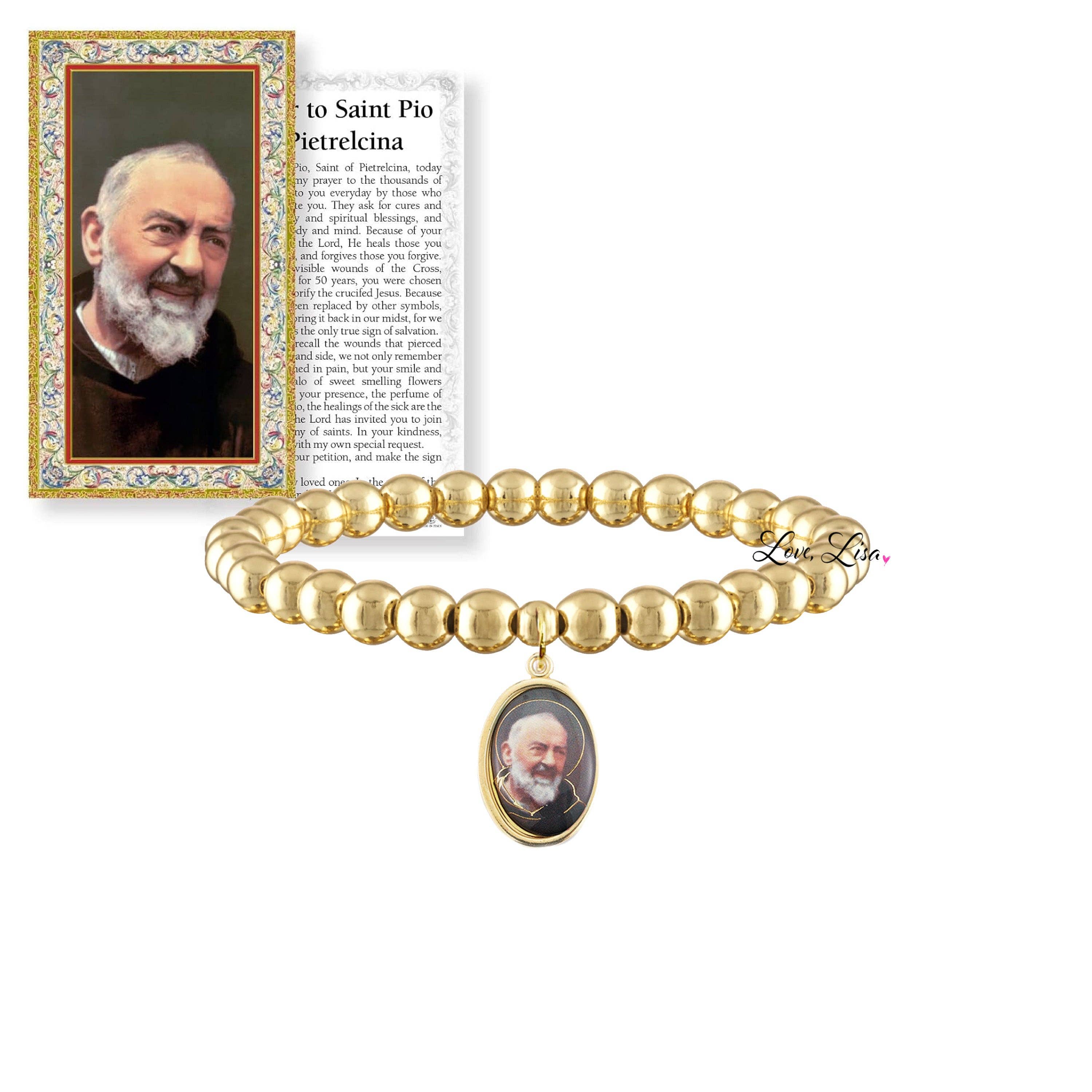 Love, Lisa - Wholesale Charm/Dangle Bracelet - Incredible Padre Pio Beaded Bracelet2