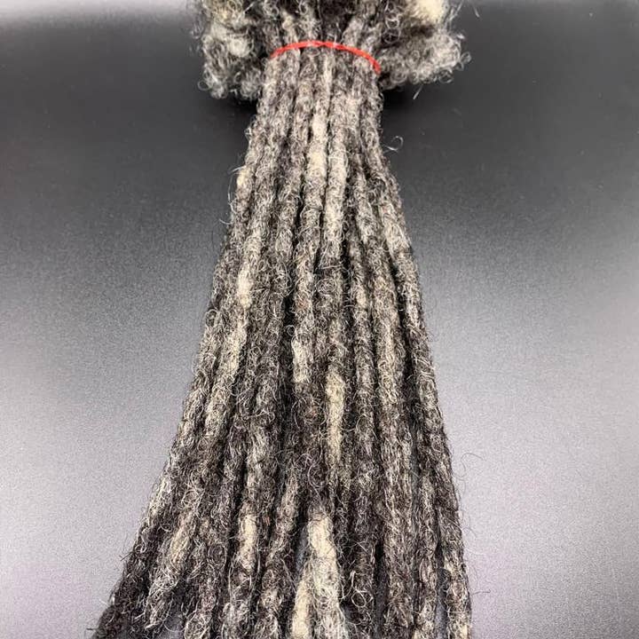 Elimicah - Wholesale Hair Extensions - Salt and Pepper Handmade Dreadlock 100% Human hair Extensio1