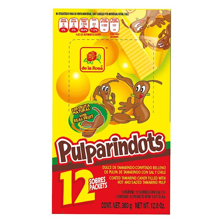 Long Island Candy Factory - Wholesale Dried/Dehydrated Fruit - Pulparindots 12 Ct 1.06 Oz Tamarind Mexican Candy