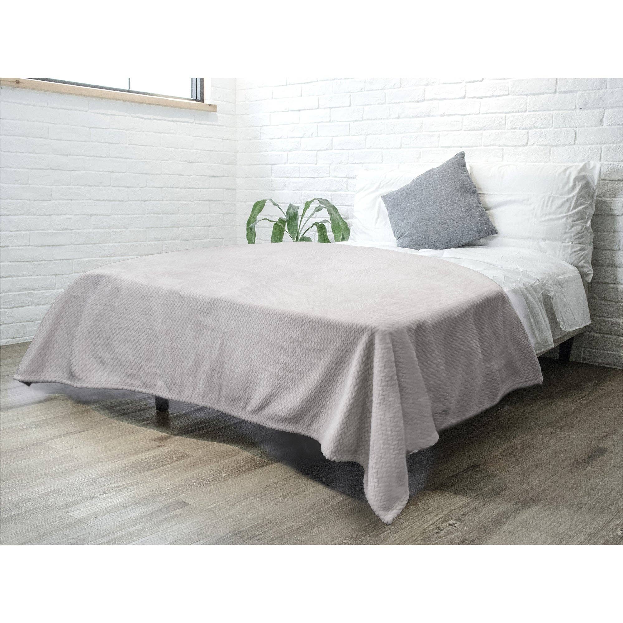 Pavilia – Manta para sofá por atacado – Cobertor de fleece texturizado com estampa de folhas25