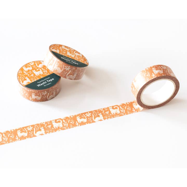 RippleSplash Studio - Wholesale Washi Tape - Whimsical Cats Washi Tape - 15mm x 10m4
