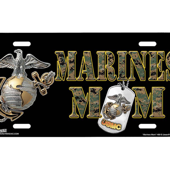 "Marines Mom" - Decorative License Plate for wholesale by Airstrike