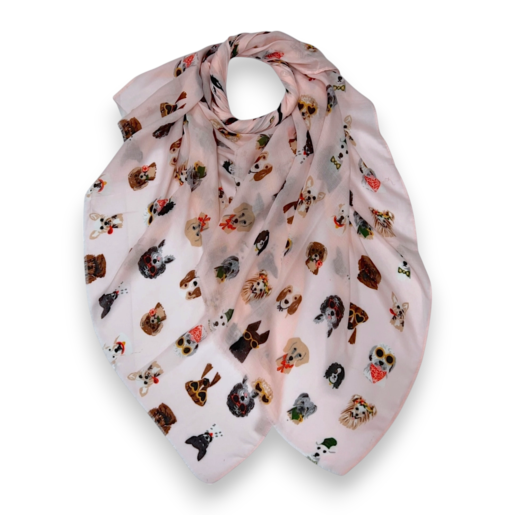 Lili Scarves (US Duty Free) - Vendita all'ingrosso Sciarpa - Donna - Sciarpa con stampa di cani estivi che indossano accessori7
