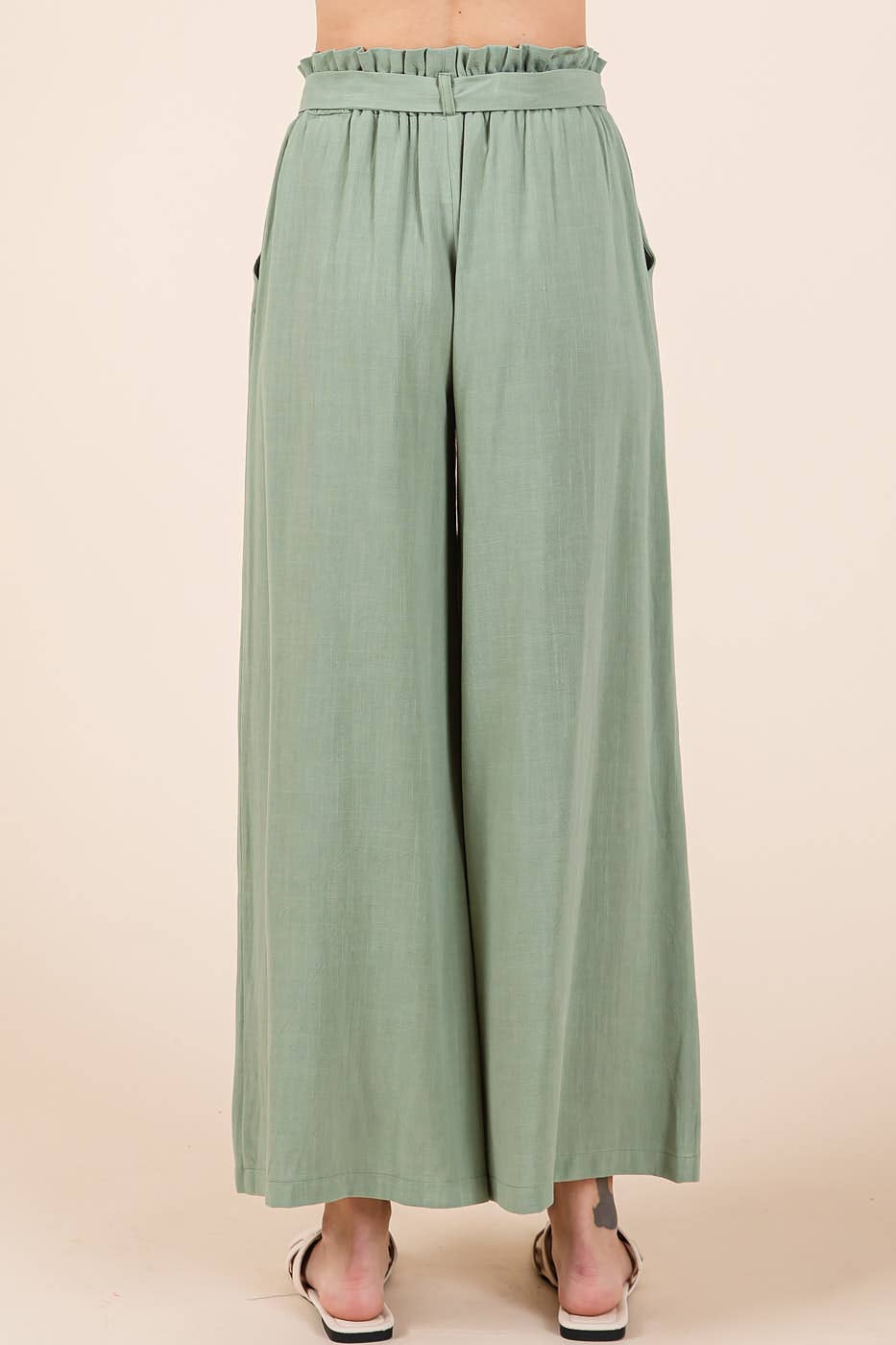 mittoshop - Wholesale Pants - Women's - PAPER BAG TIE DETAIL WIDE LEG PANTS11