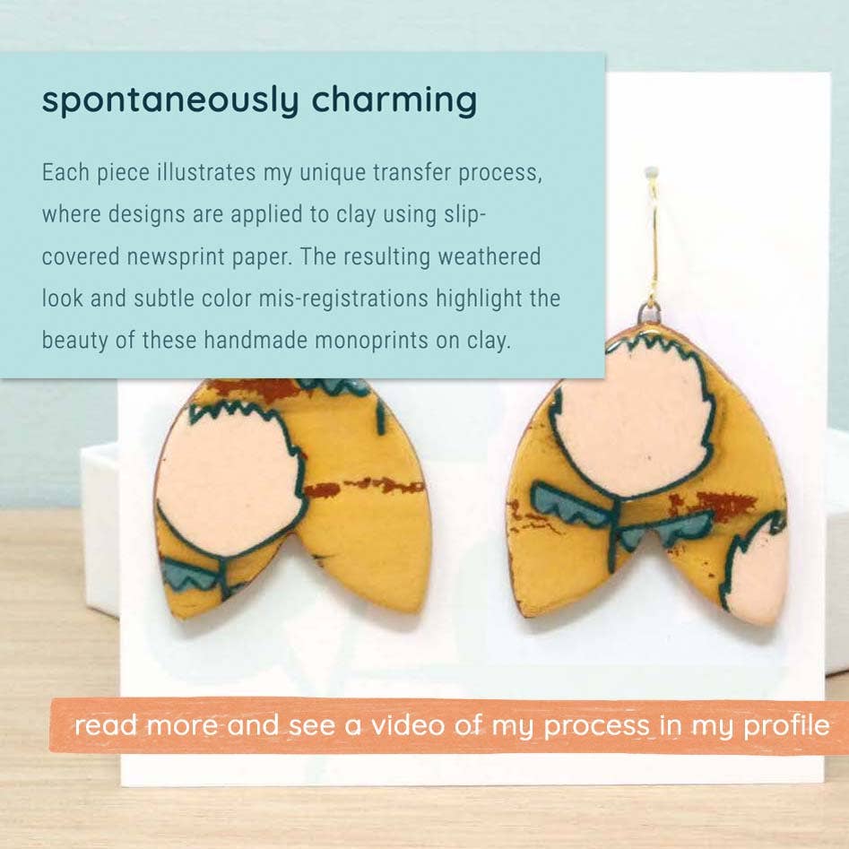 Catie Miller Ceramics - Wholesale Stud/Post Earrings - Loon Stud Post Earring - Wholesale3