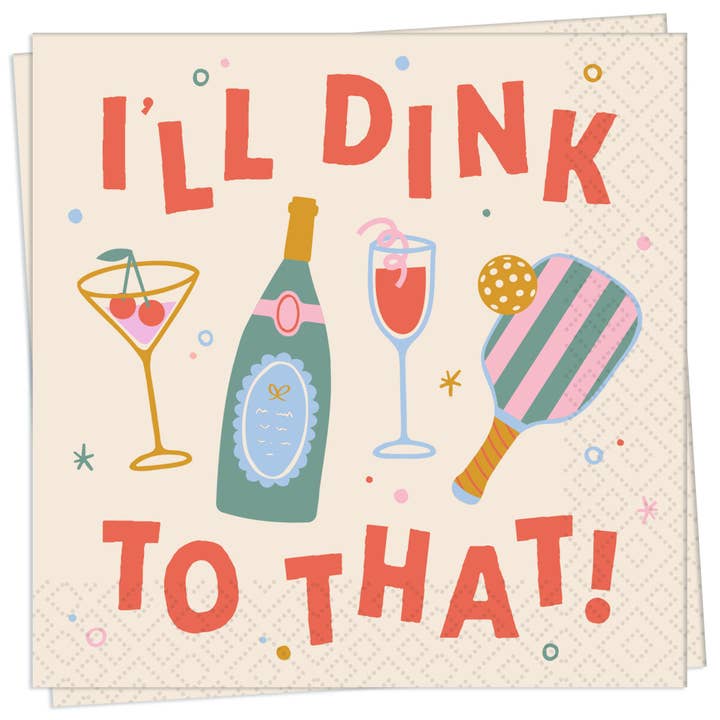 Serviette de cocktail "Dink To That" pour la vente par Twilight Collection