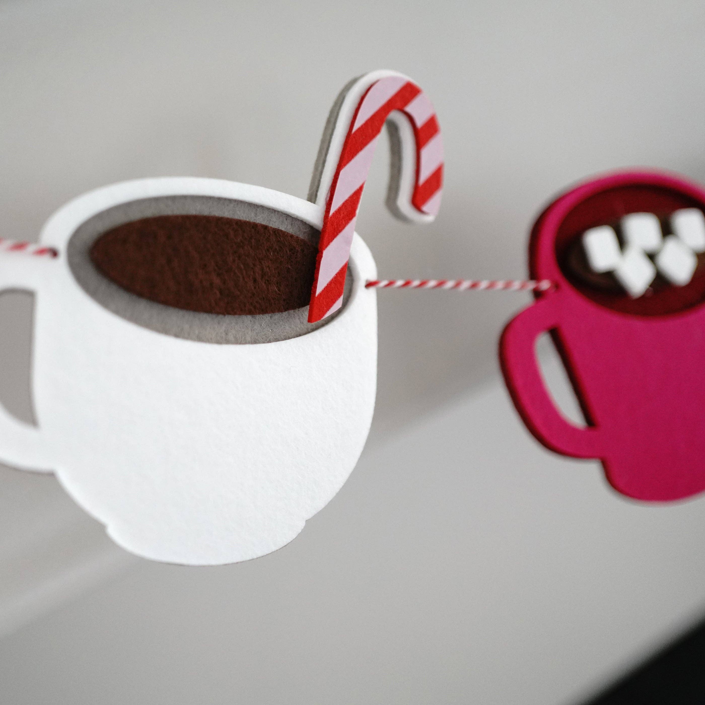 Decomod - Vente Fanion/guirlande - Guirlande de tasses de chocolat chaud1