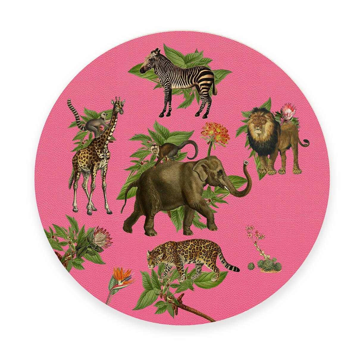 Marye-Kelley - Wholesale Placemat - Afrikaanse obsessie op roze linnen placemats1