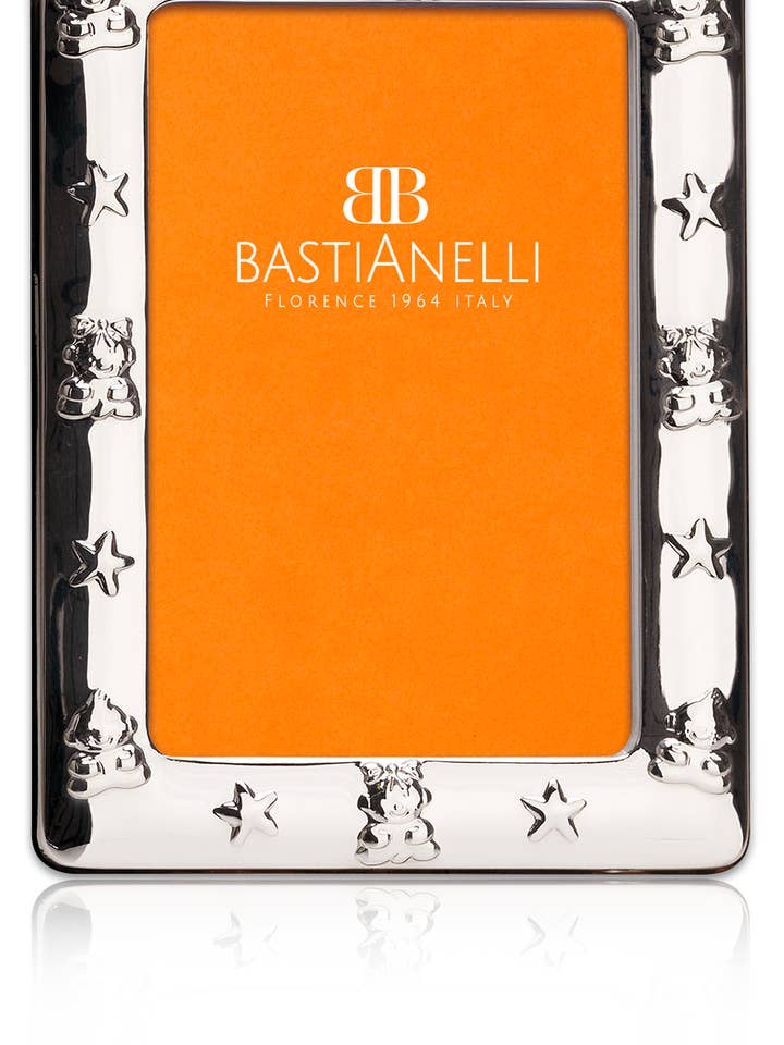 Art. 2442 Barneramme stjerner sølv 13x18cm fremstillet i Italien for engroshandel hos Bastianelli