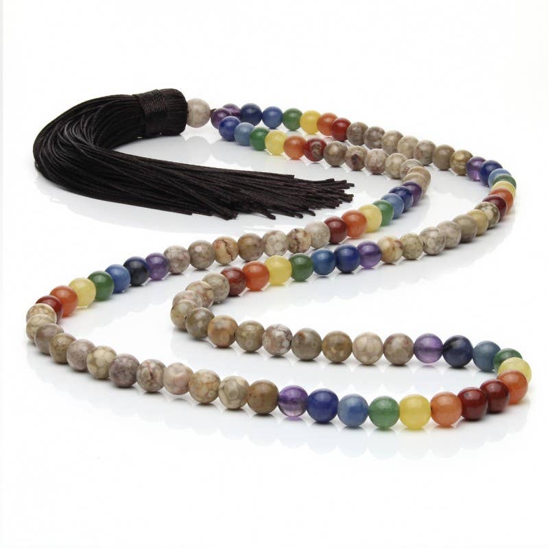 UniArt – Engroshandel Spirituelle sten og krystaller – Chakra japa mala med Maifan0