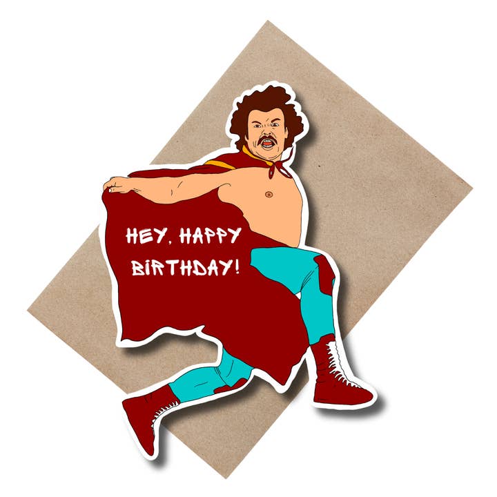 Gaec Studio – wholesale Birthday card – Nacho libre Card, Pop Culture Card with envelope