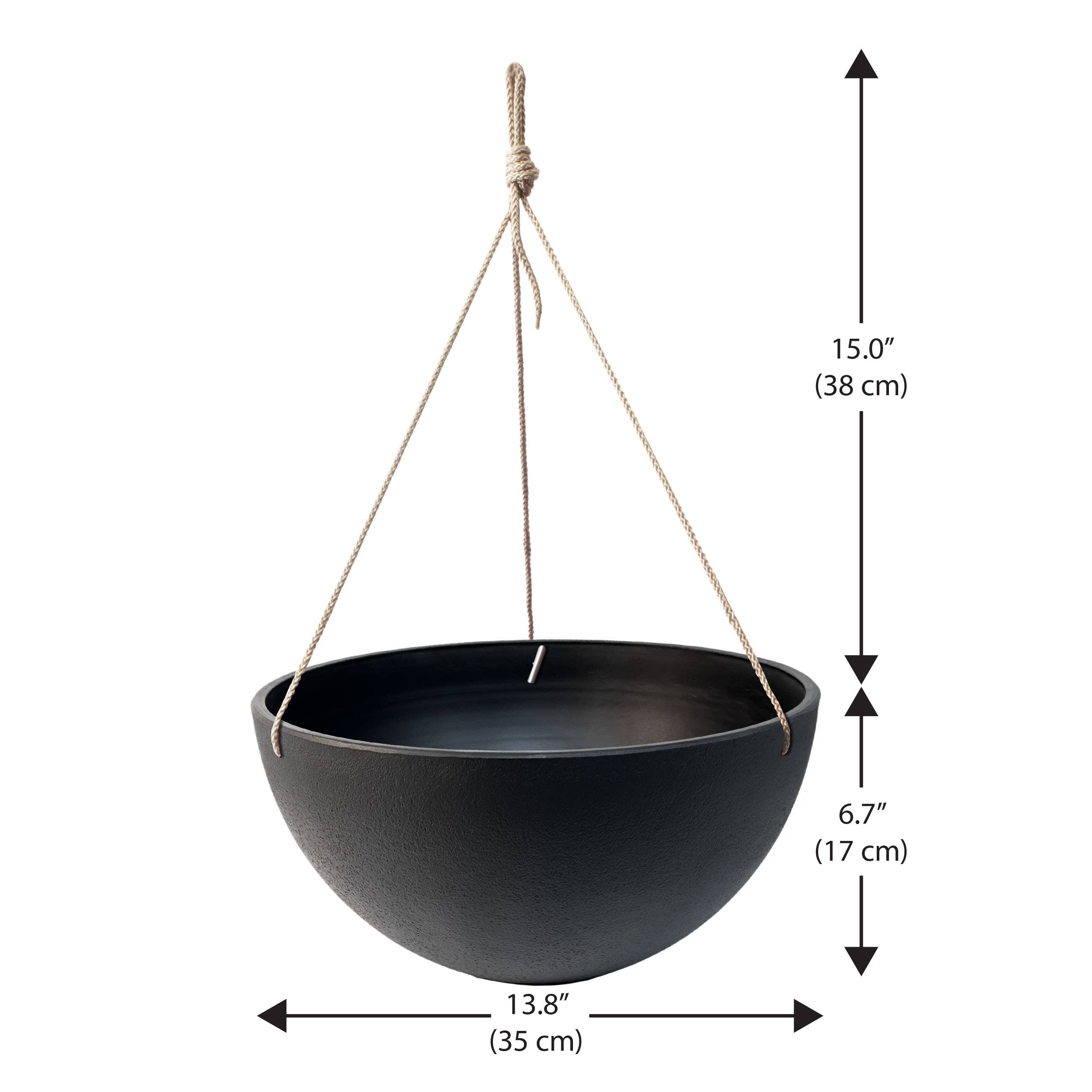 Algreen - Wholesale Hanging Planter - Algreen Acerra Hanging Planter 14"11