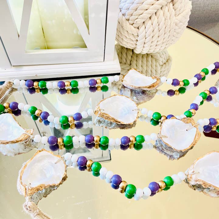 Guirnalda de Mardi Gras, decoración de Mardi Gras para venta al por mayor de Shells by Shea