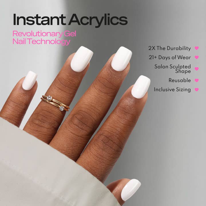 LUXXI - Wholesale Press-On/Fake Nails - Blanc Nails2