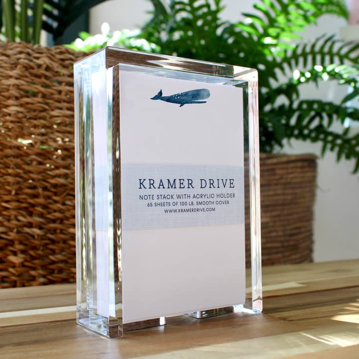 Kramer Drive - Wholesale Stationery/Notecard Set - Whale Watercolor Note Stack1