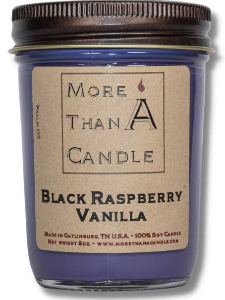Schwarze Himbeer-Vanille - 8 Unzen Geleeglas für den Großhandel von More Than Candle