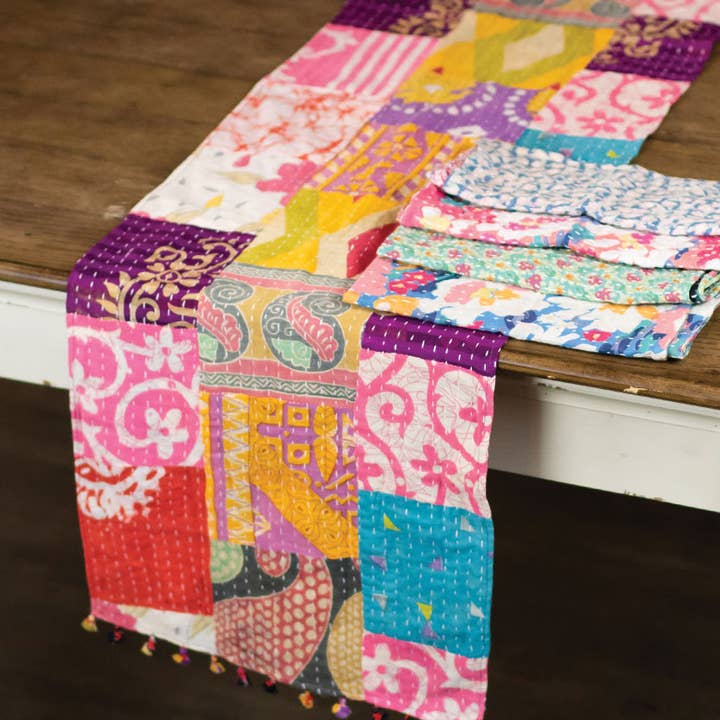 Sevya Handmade – Runner de mesa por atacado – Corredor de mesa Kantha5