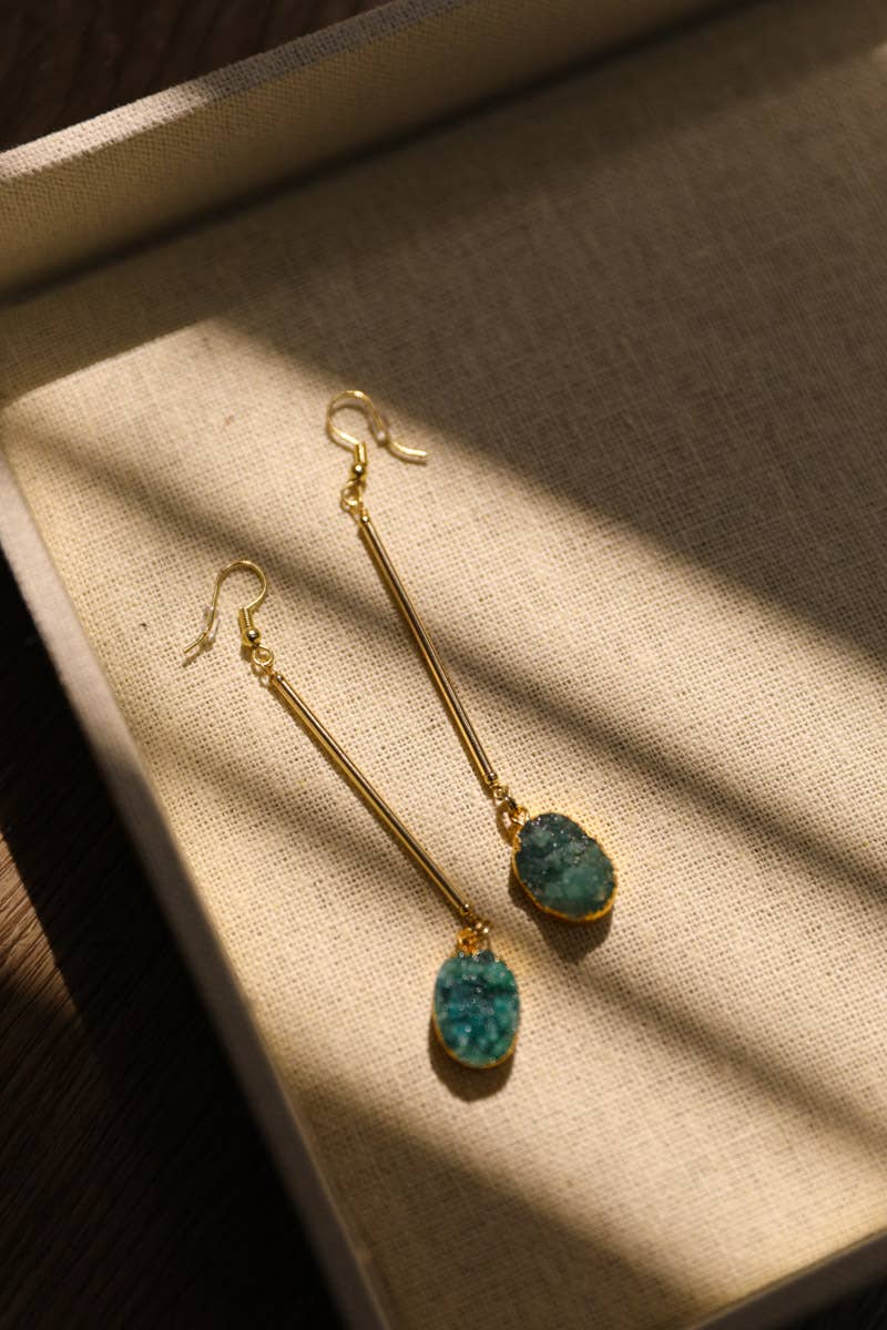 Leto Accessories - Wholesale Dangle Earrings - Crystal Gemstone Drop Statement Earrings7