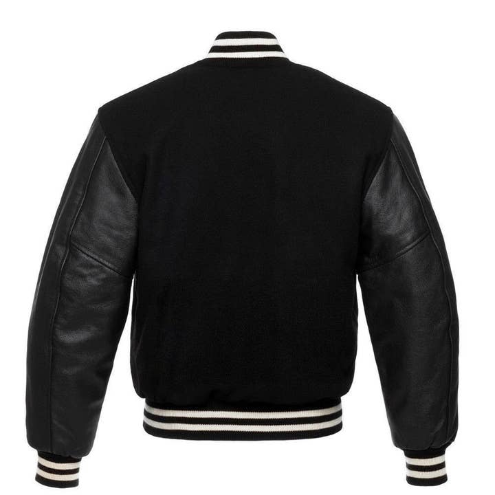 SJI - Wholesale Varsity/Baseball Jacket - Men's - Men's Letterman Bomber Varsity Baseball jacket Genuine Leath