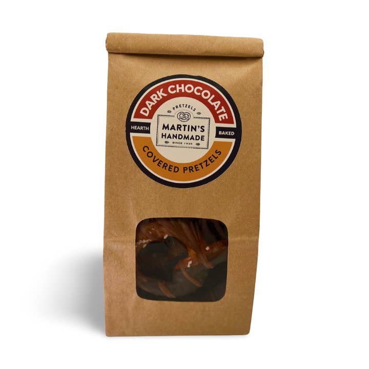 Martins Handmade Pretzels - Wholesale Pretzels - Hand-Dipped Dark Chocolate Covered Pretzels - 3pk