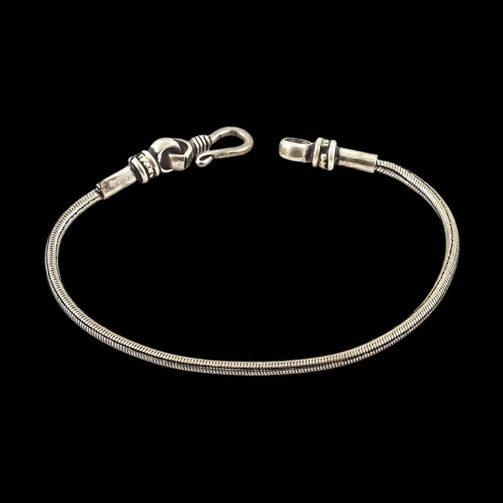 Sterling Silver Openable Ethnic Bracelet for wholesale by Quasar Gems USA
