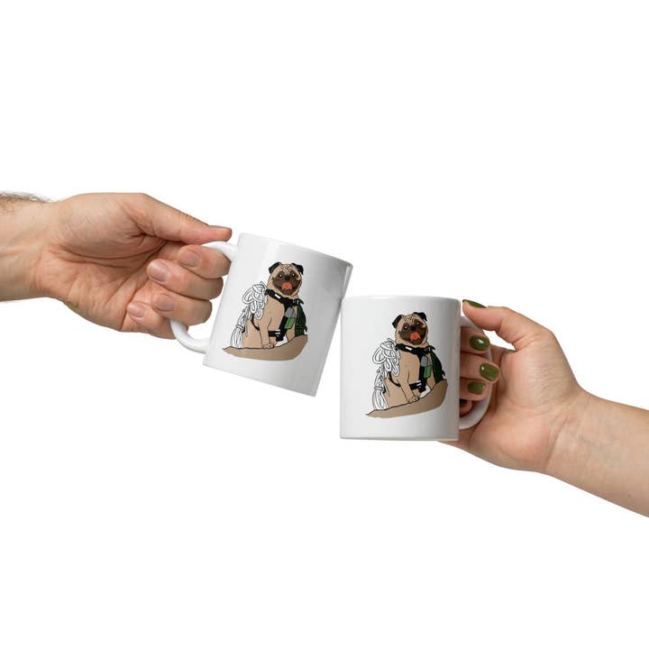 Club No-Kill 2027 Coffee Mugs - Wholesale Coffee Mug - Vinny the Pug Coffee Mugs 5