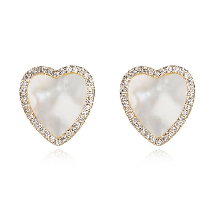 Mor till pärla hjärta Stud för wholesale av The Tiny Gem