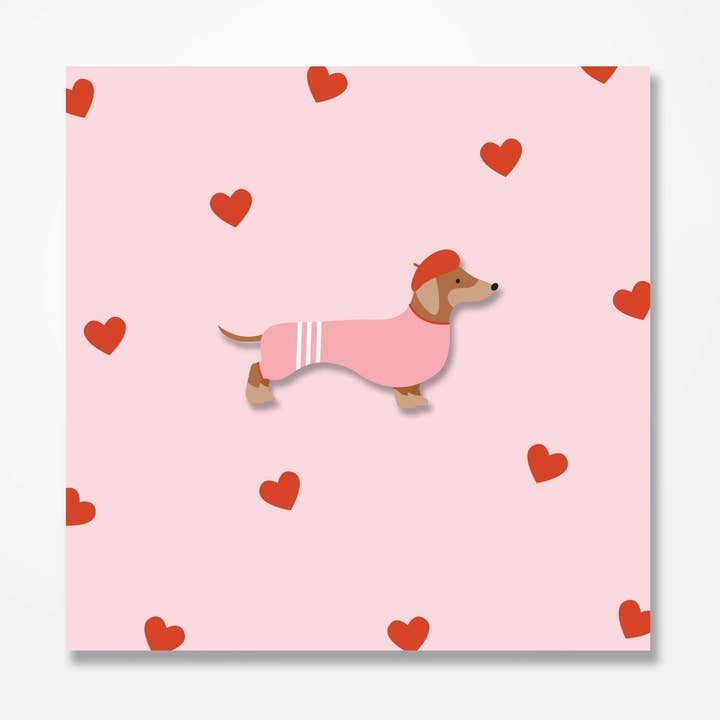 Spaghetti & Meatballs - Wholesale Lapel Pin/Button - French Weenie Dog - Enamel Pin0