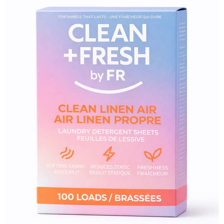 Clean + Fresh Waschmittelblätter – 100 Waschladungen für den Großhandel von FKN Rich