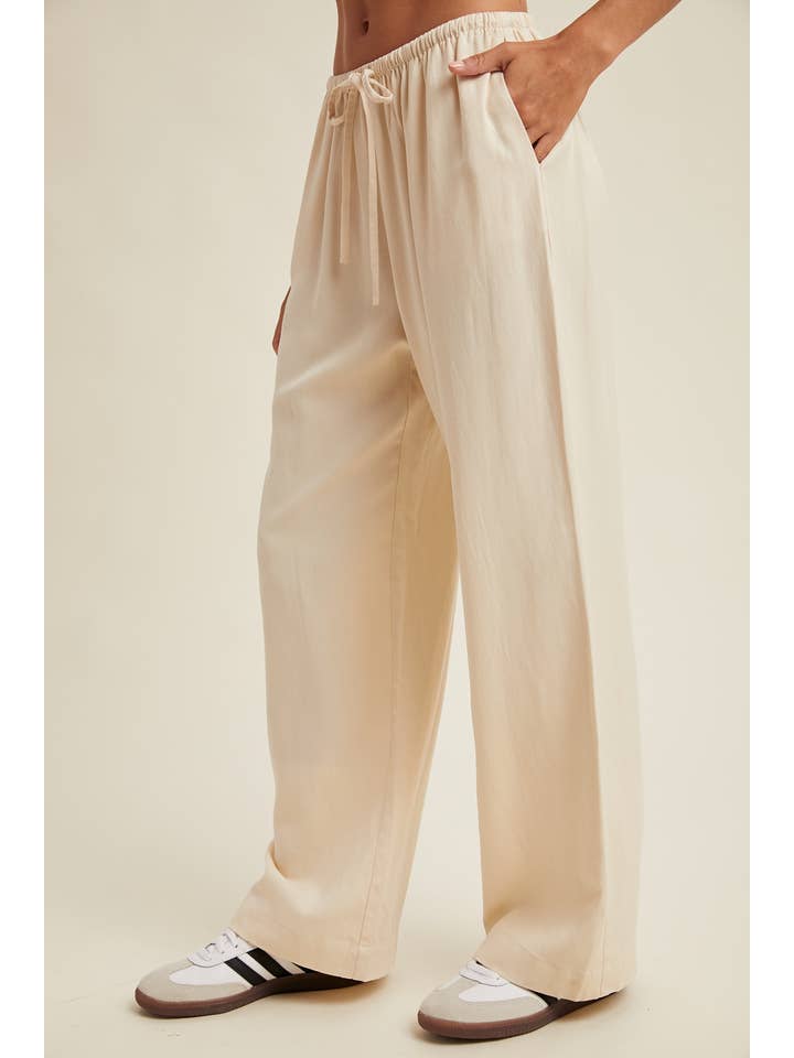 Wishlist Apparel - Wholesale Pants - Women's - LINEN STRAIGHT PANTS / WL25-115559