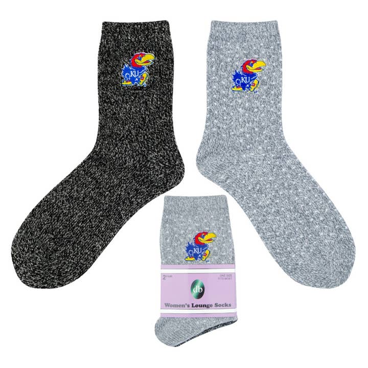 Chaussettes de détente pour femmes Kansas Jayhawks - Lot de 2 pour la vente par Donegal Bay