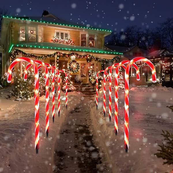 Perfect Holiday - Wholesale Outdoor/Lawn Light - Candy Cane Solar Lights2