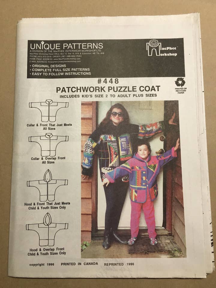 #448 PATCHWORK PUZZLE COAT for wholesale by Macphee Workshop