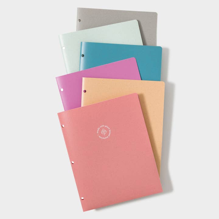 U Brands U-Eco Poly 2 Pocket 3-Hole Punch Folders, Assorted for wholesale by U Brands