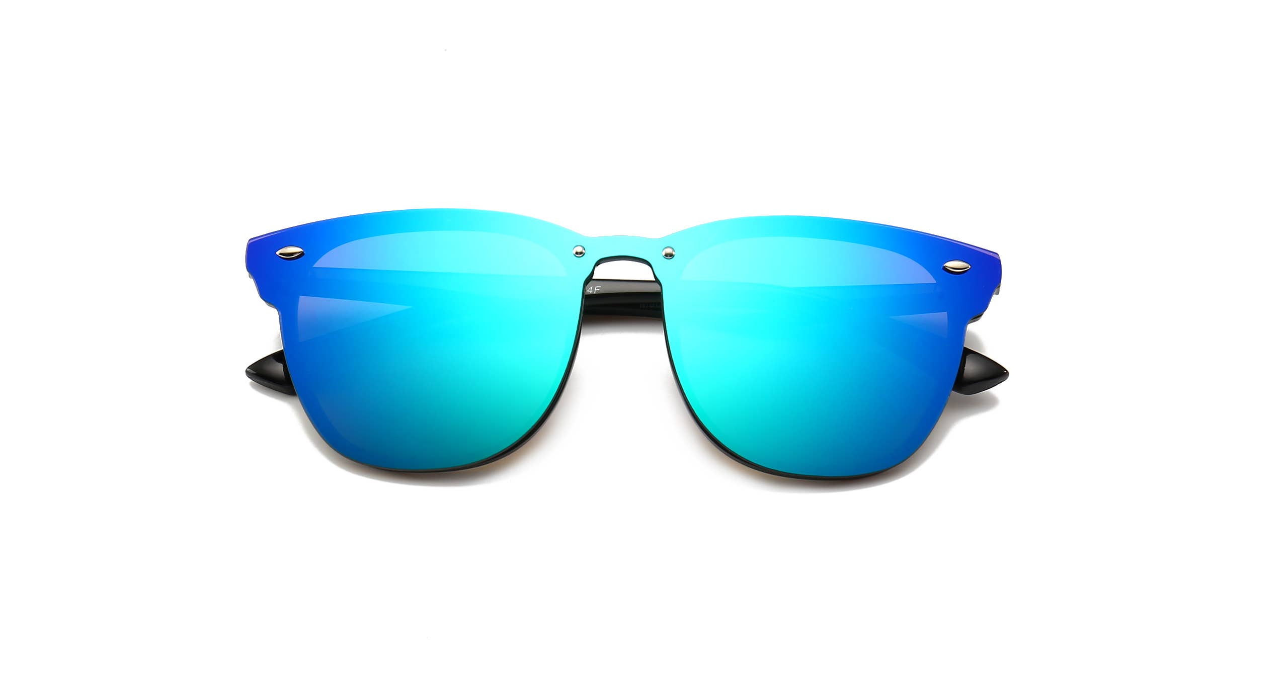 Trio Trading - Wholesale Sunglasses - Unisex - Unisex One Piece Mirrored Lens Sunglasses Assorted 12 Pack5