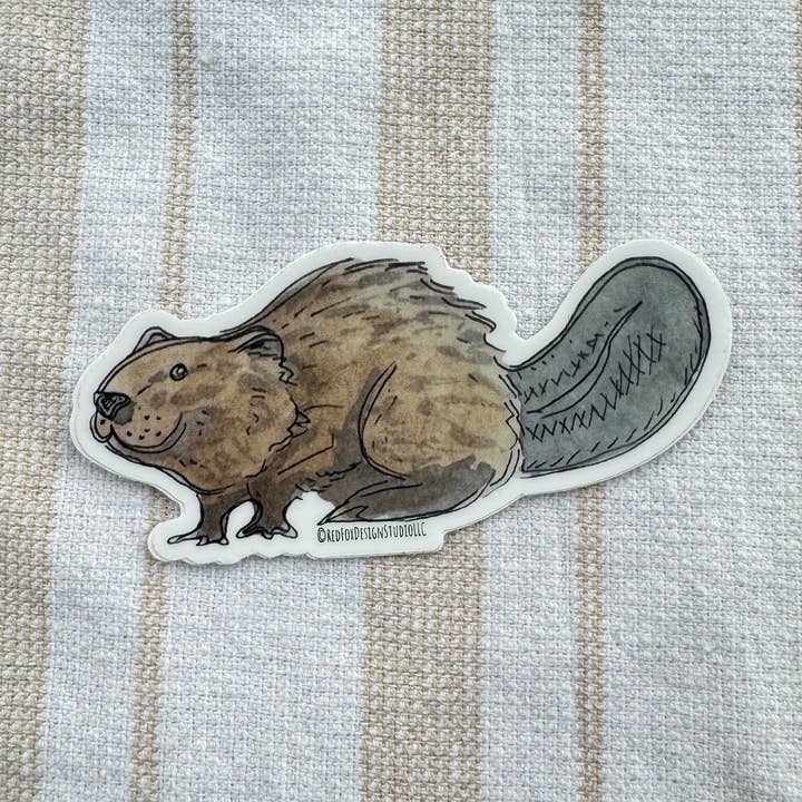 Beaver Sticker for engroshandel hos Red Fox Design Studio
