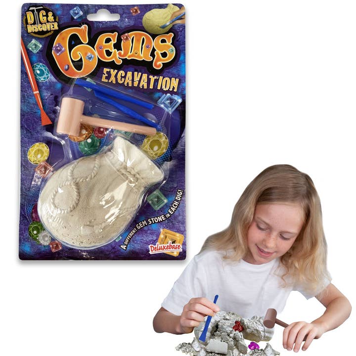 Dig & Discover - Gems Excavation Kit for wholesale by Deluxebase