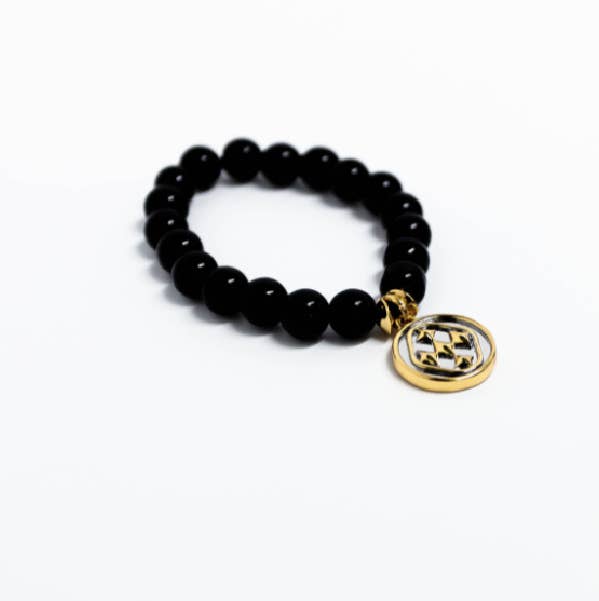 Stone Beaded Medallion Bracelet for wholesale by Gracewear Collection