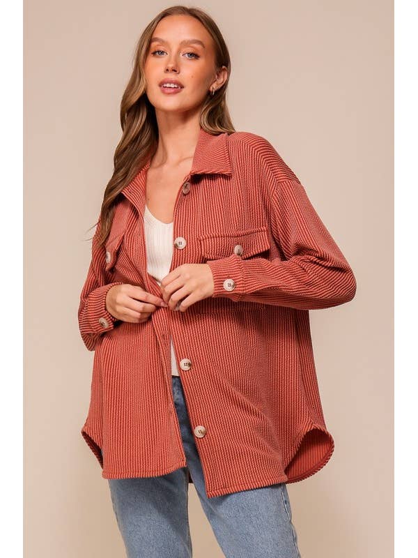 Jacquard ribstrikket bøjle med lommer foran for engroshandel hos MintChoco