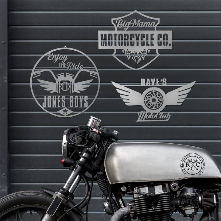 Motorcycle Life - 3 Styles Personalized Rustic Garage Sign Wall Decor for wholesale by Rusted Orange Craftworks Co.