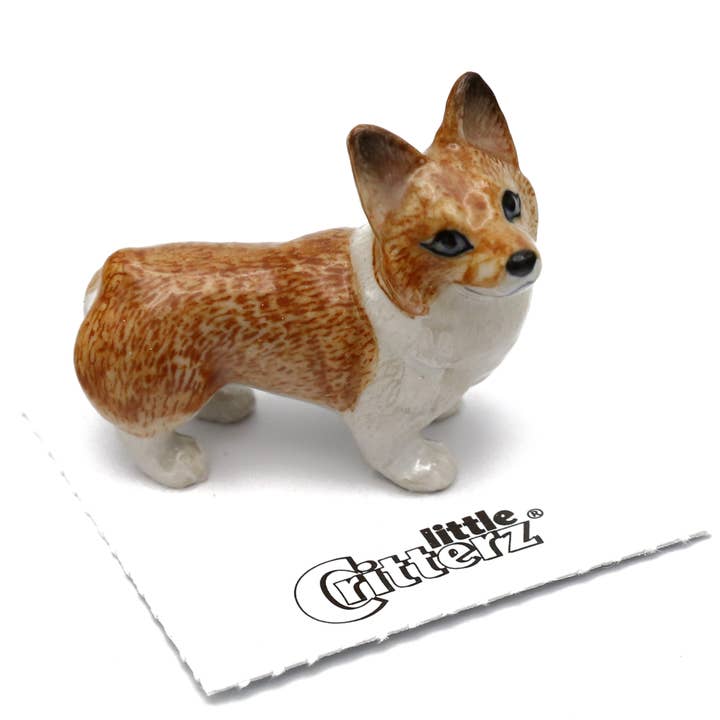 Little Critterz - Wholesale Decorative Figurine - Sasha Corgi Pembroke Porcelain Miniature
