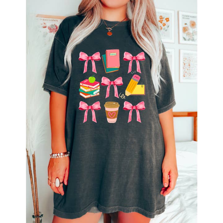 Teacher Coquette Graphic Tee for wholesale by Gia Gifts Boutique