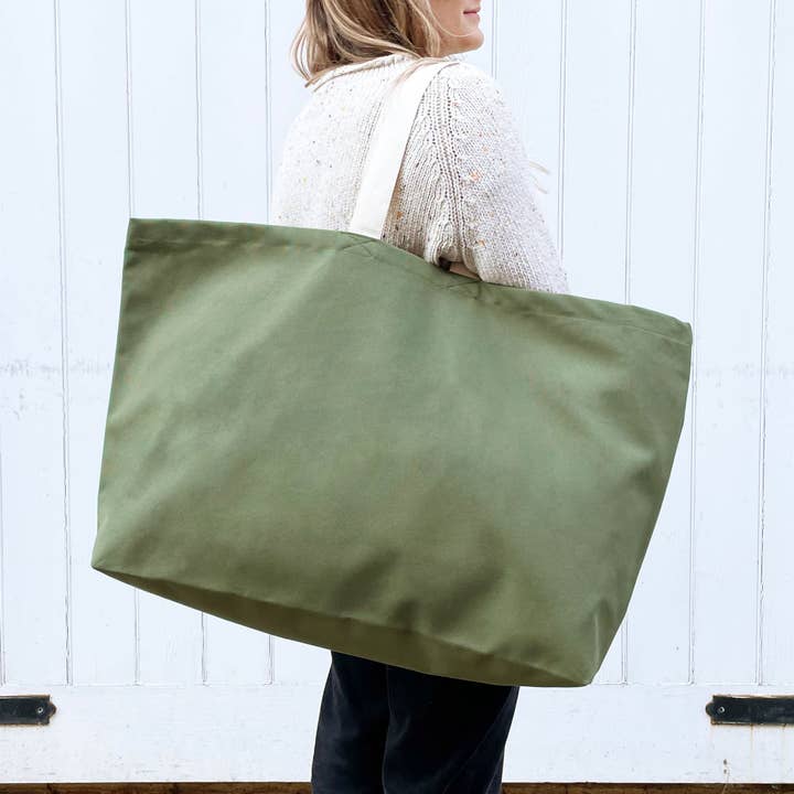 Olive Green REALLY Big Bag for wholesale by Alphabet Bags