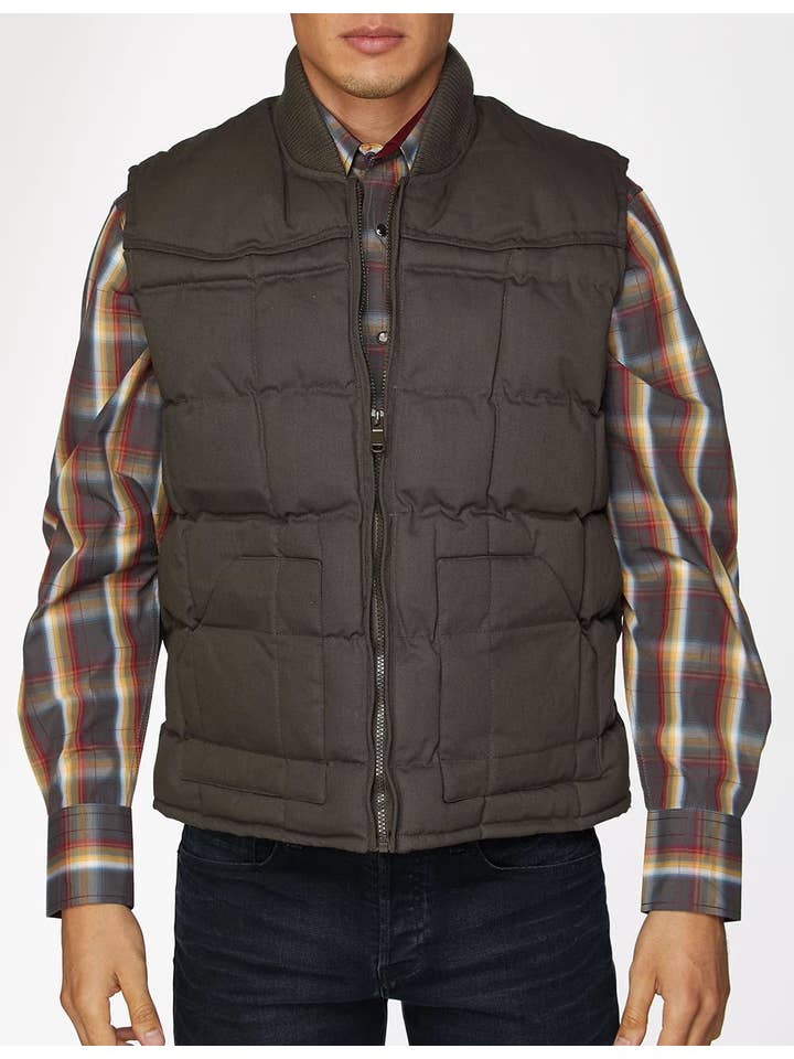 Rodeo Clothing - Wholesale Outerwear Vest - Men's - RODEO CLOTHING Men's Western Canvas Vest - 100% Cotton