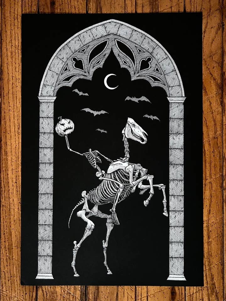 Sérigraphie Headless Horseman pour la vente par Leviathan Artworks