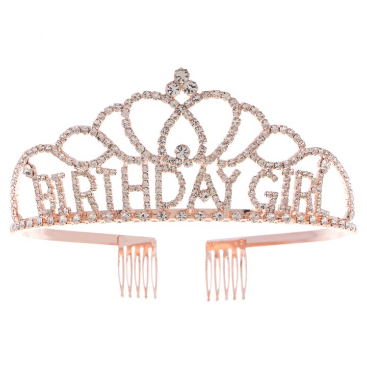 Fødselsdagspige Tiara - Rose Gold for engroshandel hos Ella Celebration
