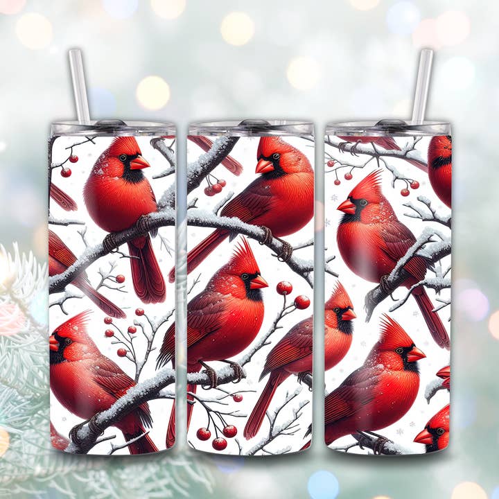 Cardinals Skinny Tumbler 20oz for wholesale by JAC Wholesale